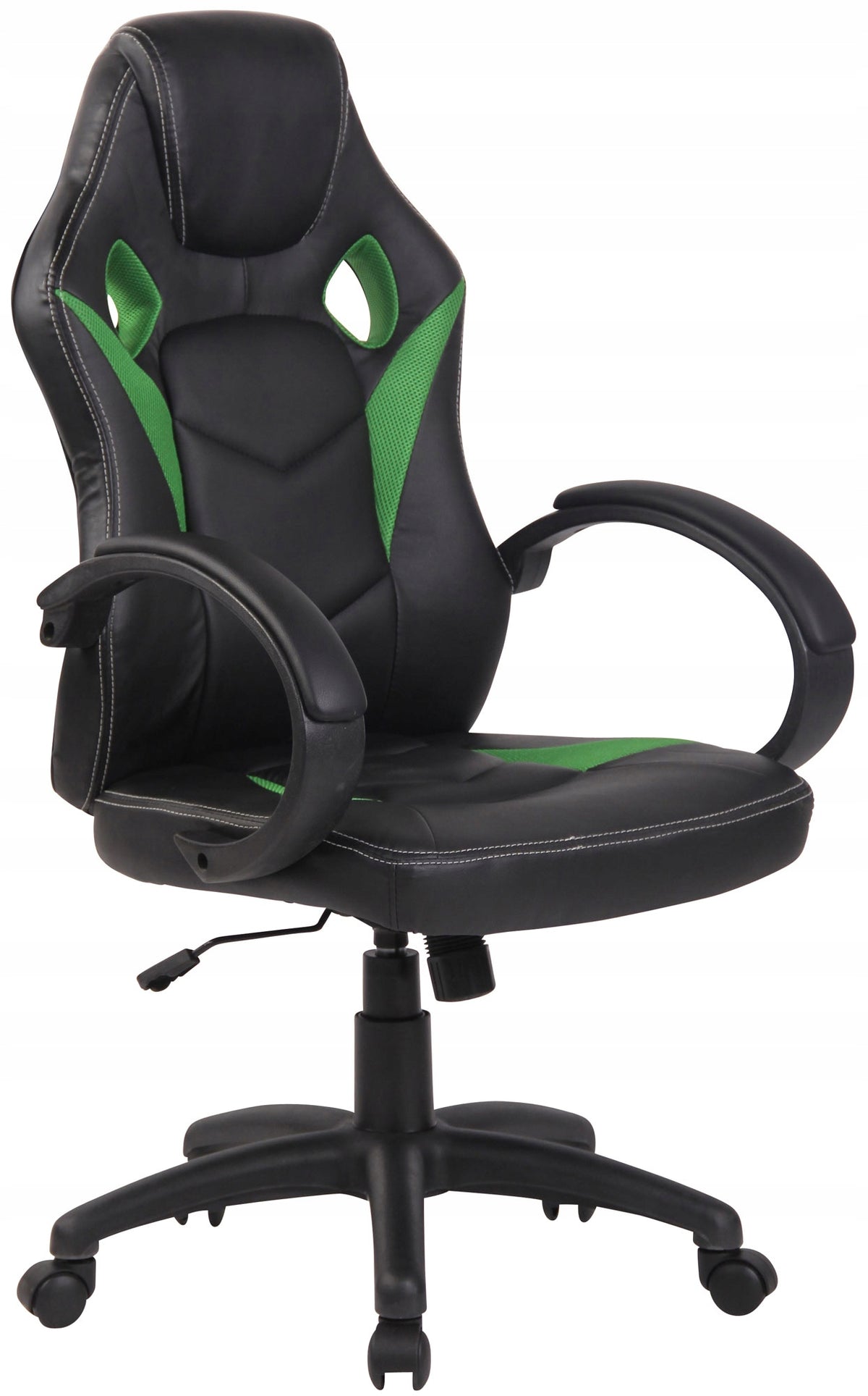 Magnus Green Faux Leather Office Chair, Height Adjustment