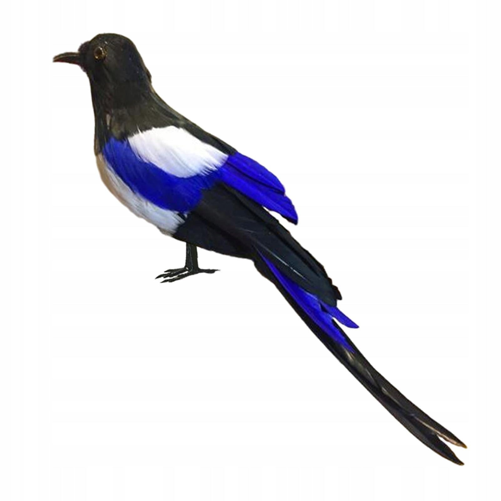 Magpie Simulation Bird Decorative Realistic Crafts Feathered Bird 33cm Weight 0.08 kg
