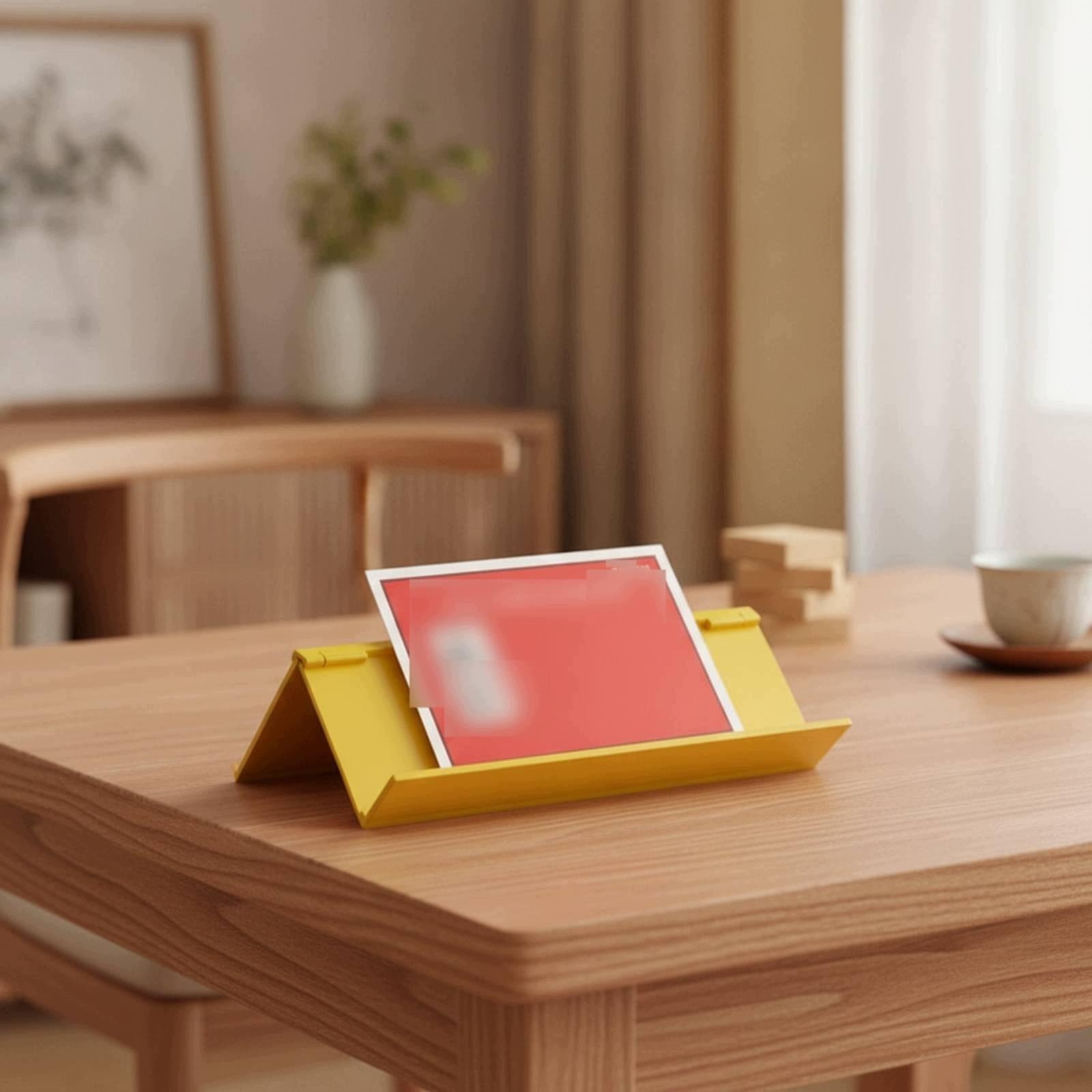 Mahjongs Card Holder Angled Mahjongs Card Stand Compact Yellow Packaging status original
