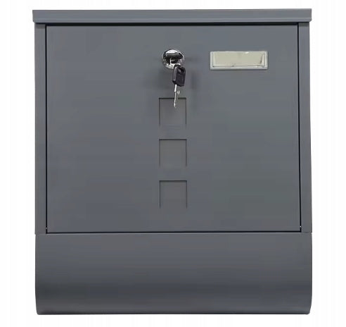 Mailbox for home newspaper Grey, 300x100x340mm steel
