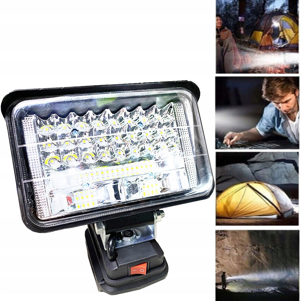 Makita 18V Halogen Battery Work Lamp Flashlight Portable 2 USB Color temperature 6000 K