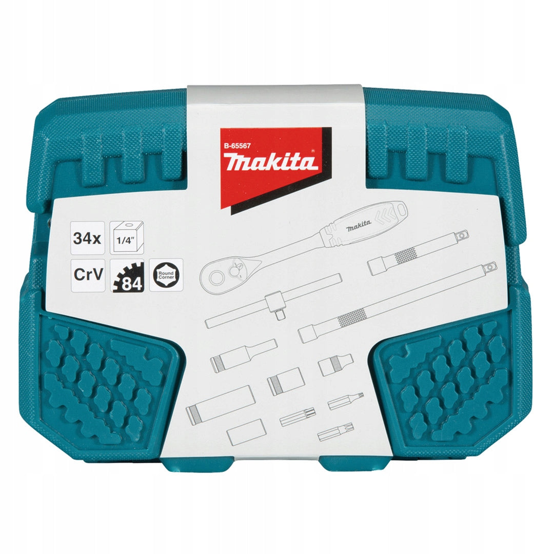 Makita Set of Socket Wrenches Sockets Keys 1/4" B-65567 Manufacturer code 088381537506
