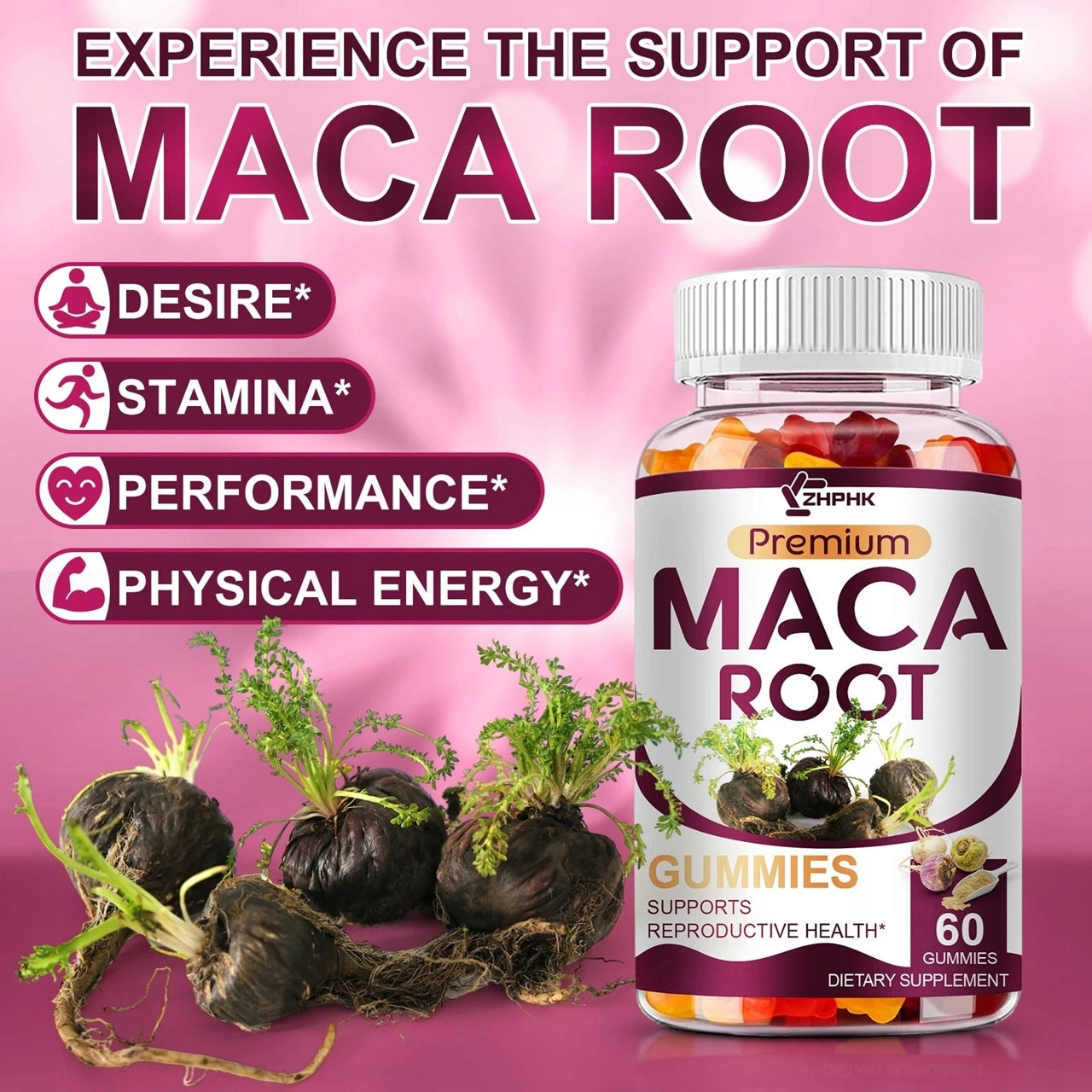 Male libido 60 gummies - maca root, significant support in obwo magnification Expiration date at least 1 year from the date of purchase