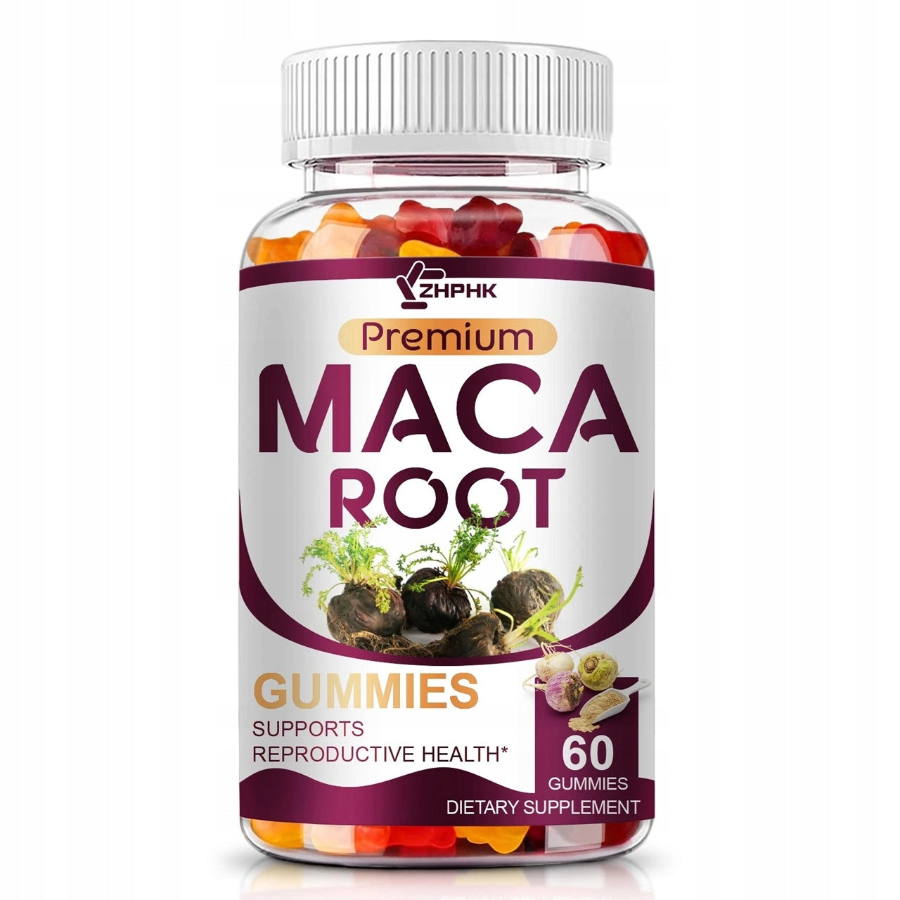 Male libido 60 gummies - maca root, significant support in obwo magnification