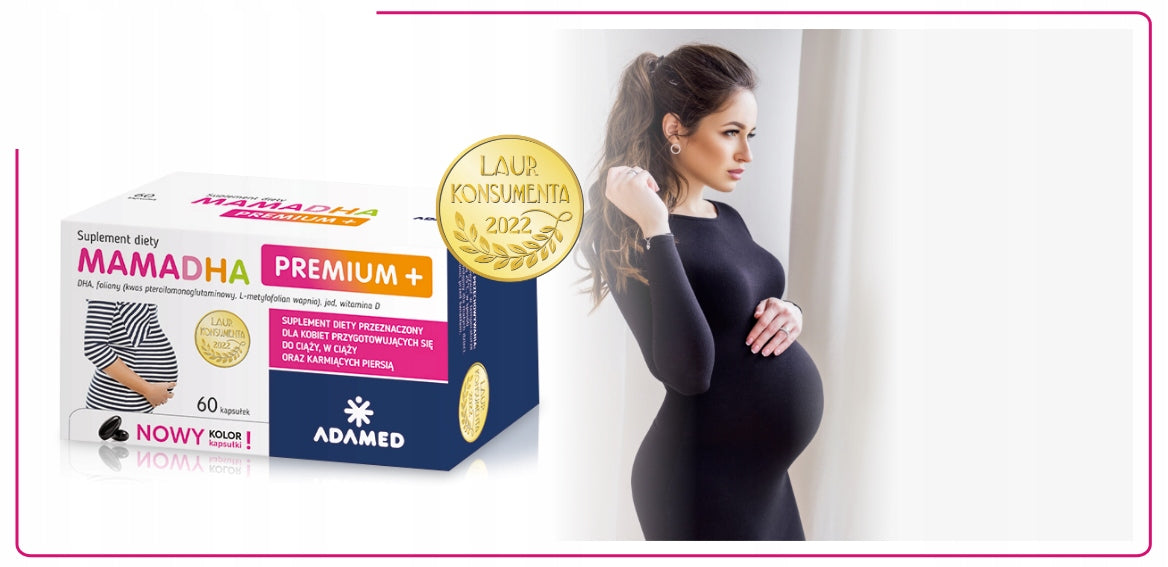 MamaDHA Premium+ Vitamin Supplements for Pregnant Women 60 kaps. Expiration date not specified