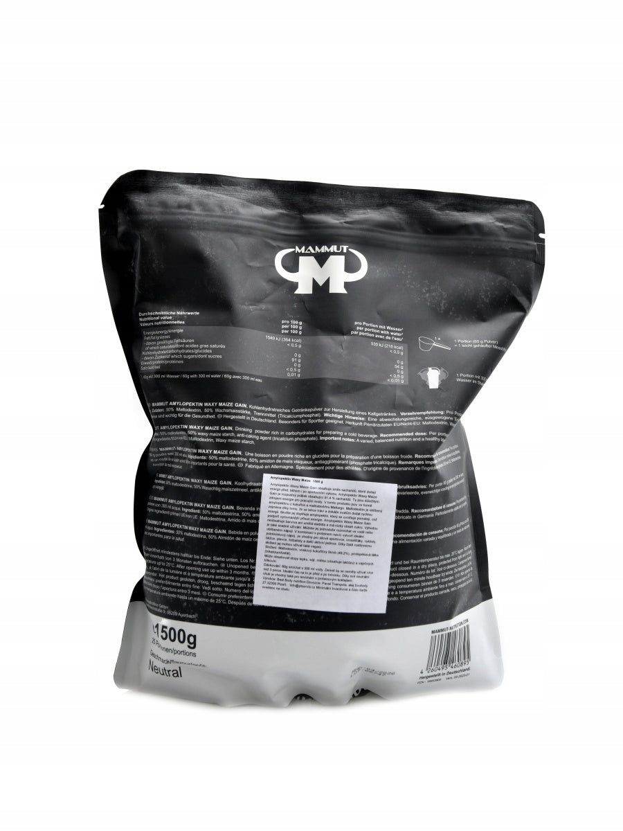 Mammut nutrition Amylopektin Waxy Maize 1500 g Expiration date at least six months from the date of purchase