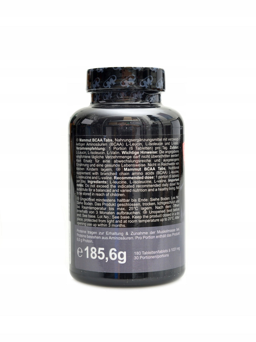 Mammut nutrition BCAA 2 x 180 tablet ekonomy pack Expiration date at least six months from the date of purchase