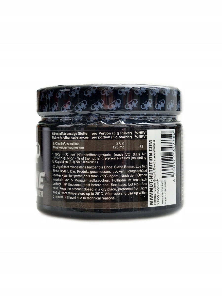 Mammut nutrition Citruline powder 2 x 200 g ekonomy pack Expiration date at least six months from the date of purchase