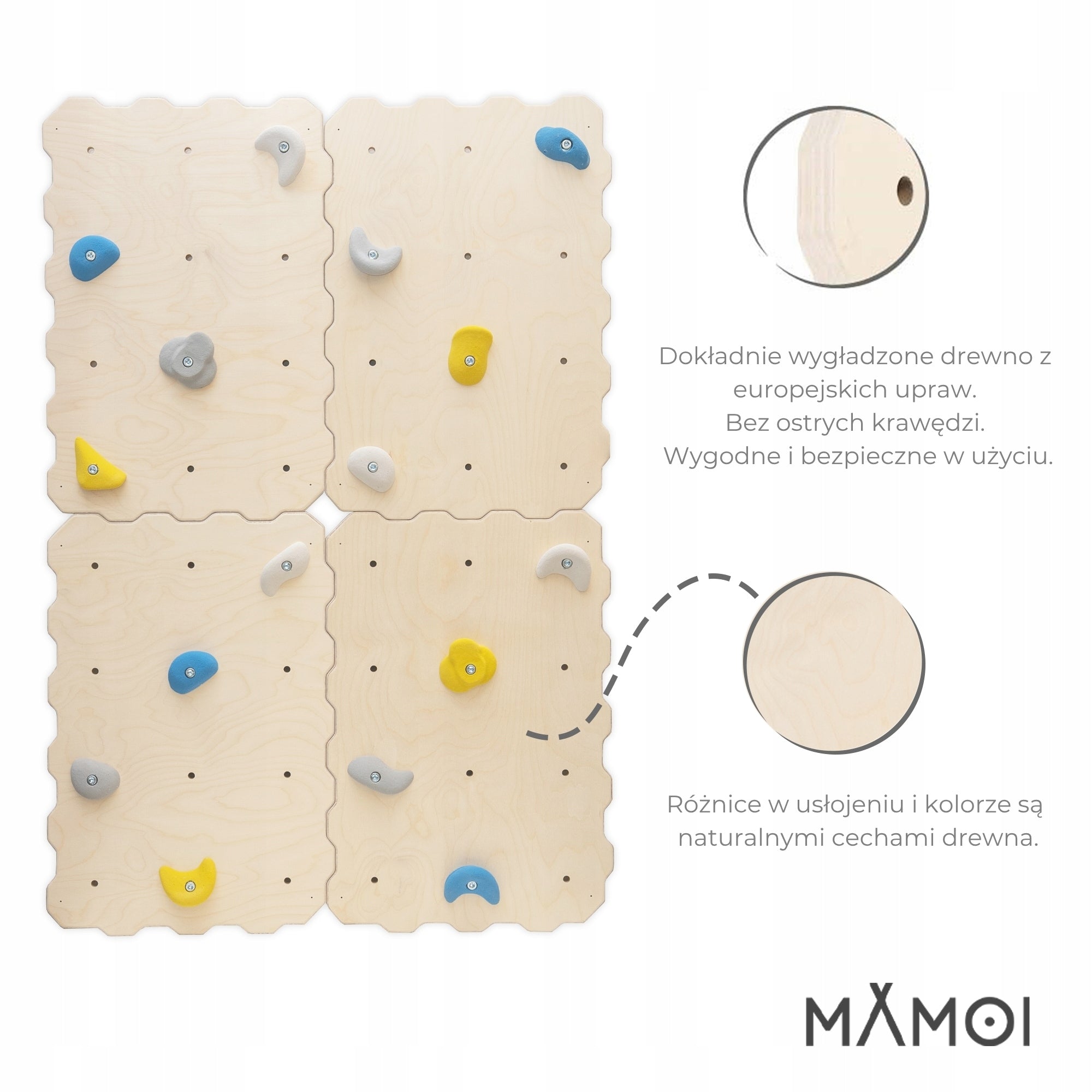 Mamoi Climbing wall for children + stones/handles+ assembly kit Brand MAMOI