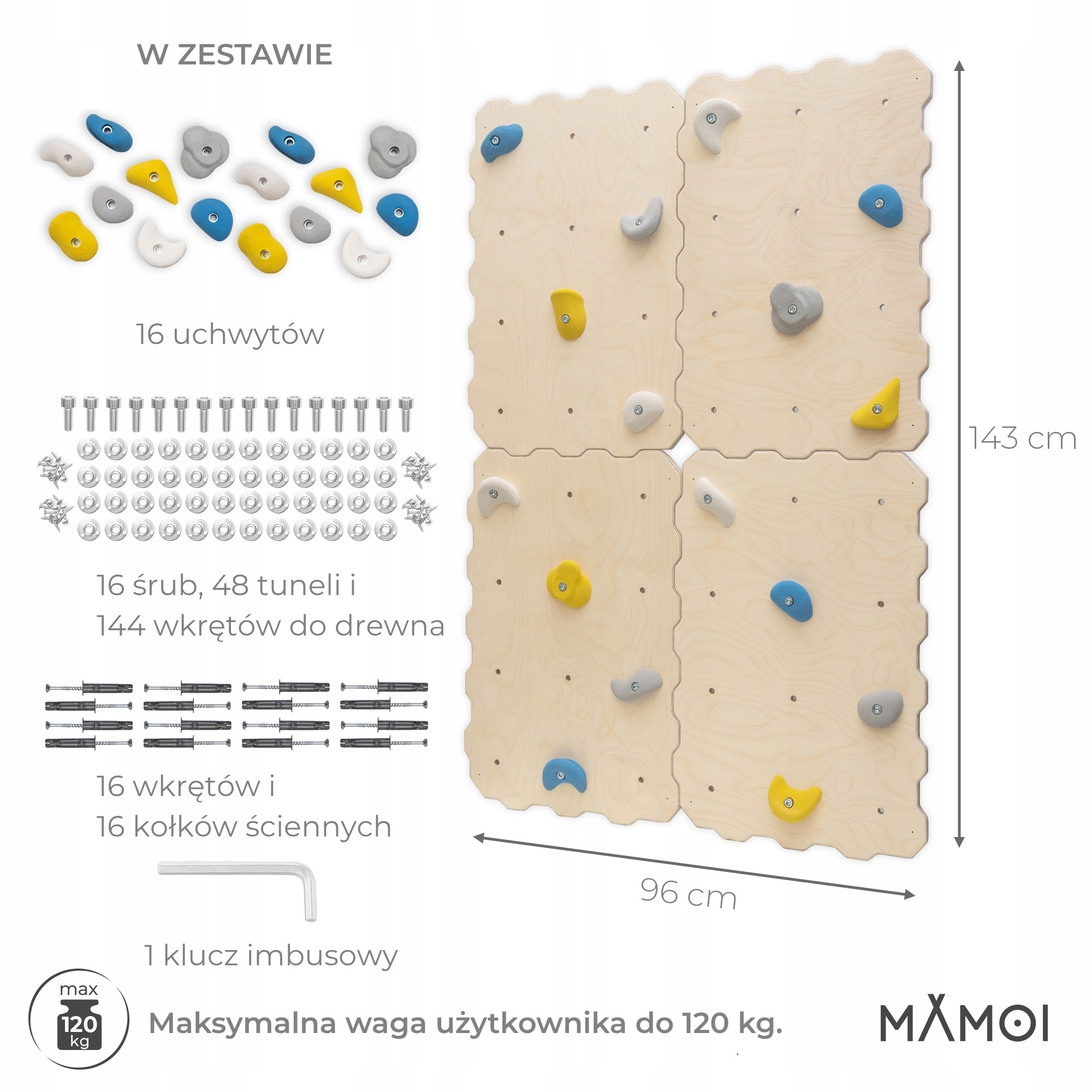 Mamoi Climbing wall for children + stones/handles + assembly kit EAN (GTIN) 5903815211171