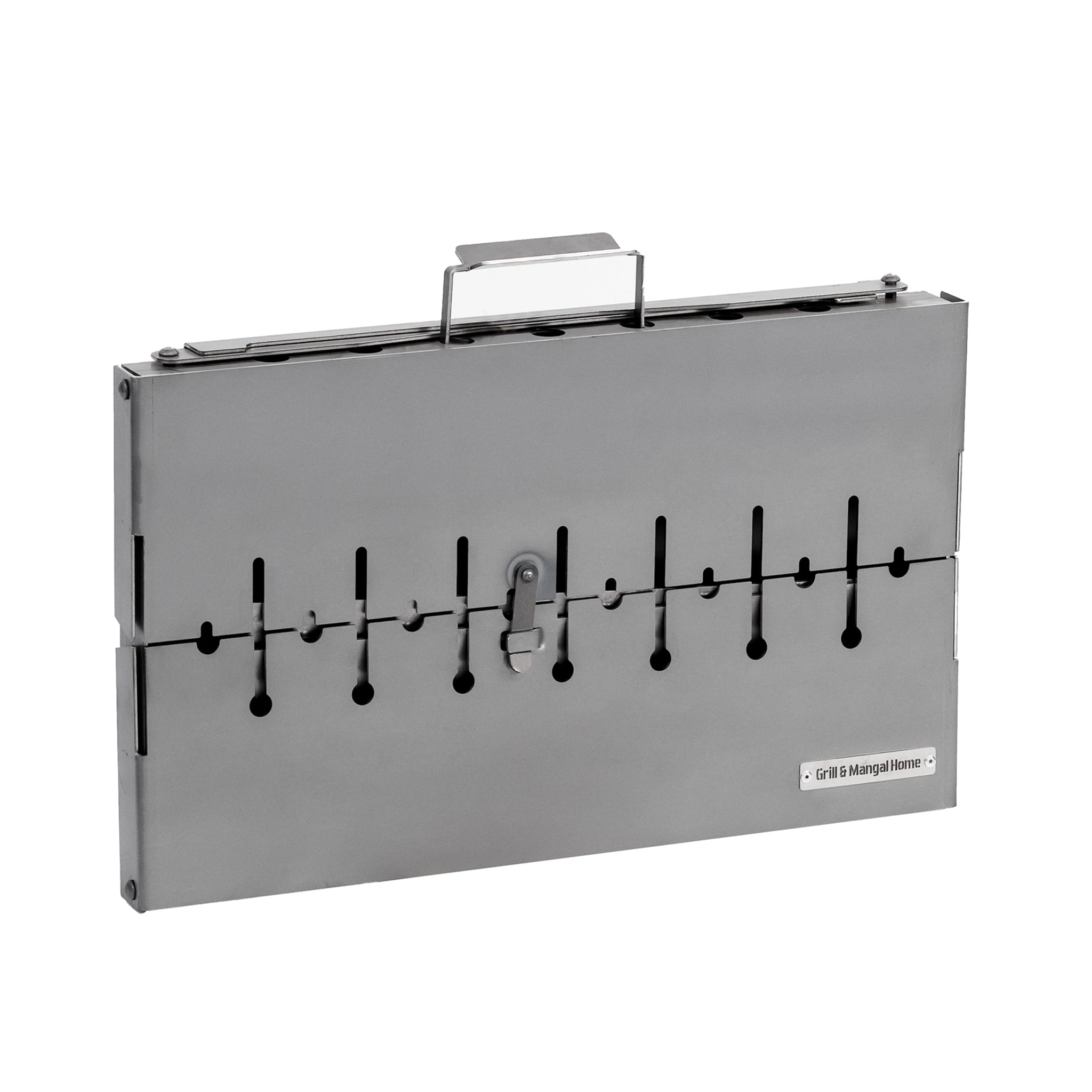 Mangal Grill Suitcase For 8 Skewer Folding Carbon Metal 2mm Solid Manufacturer code MP8/02mm+Lopatla +rozpalka