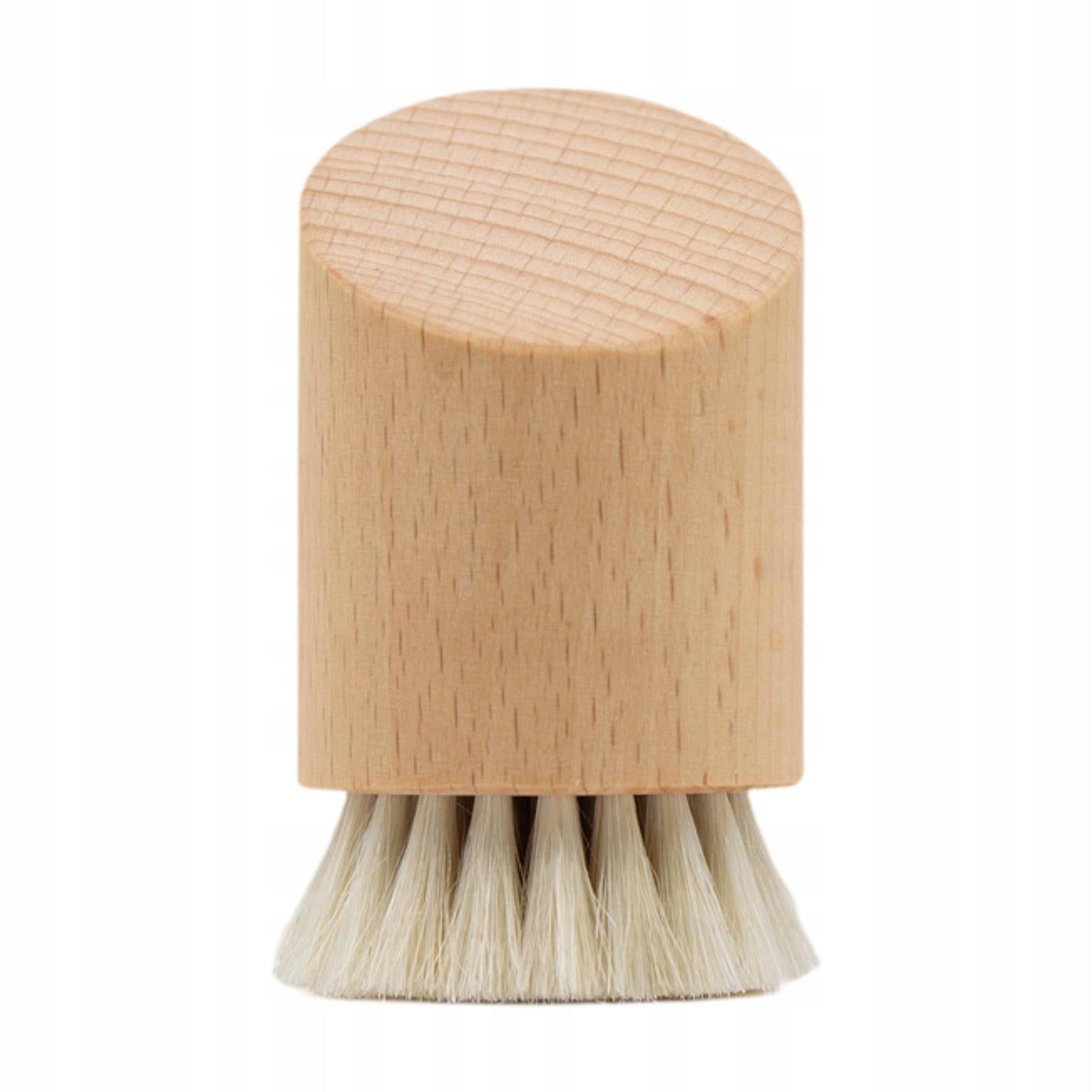Manual Facial Cleansing Brush Scrubber Fine Bristles Wooden Handle Pore Medical device no