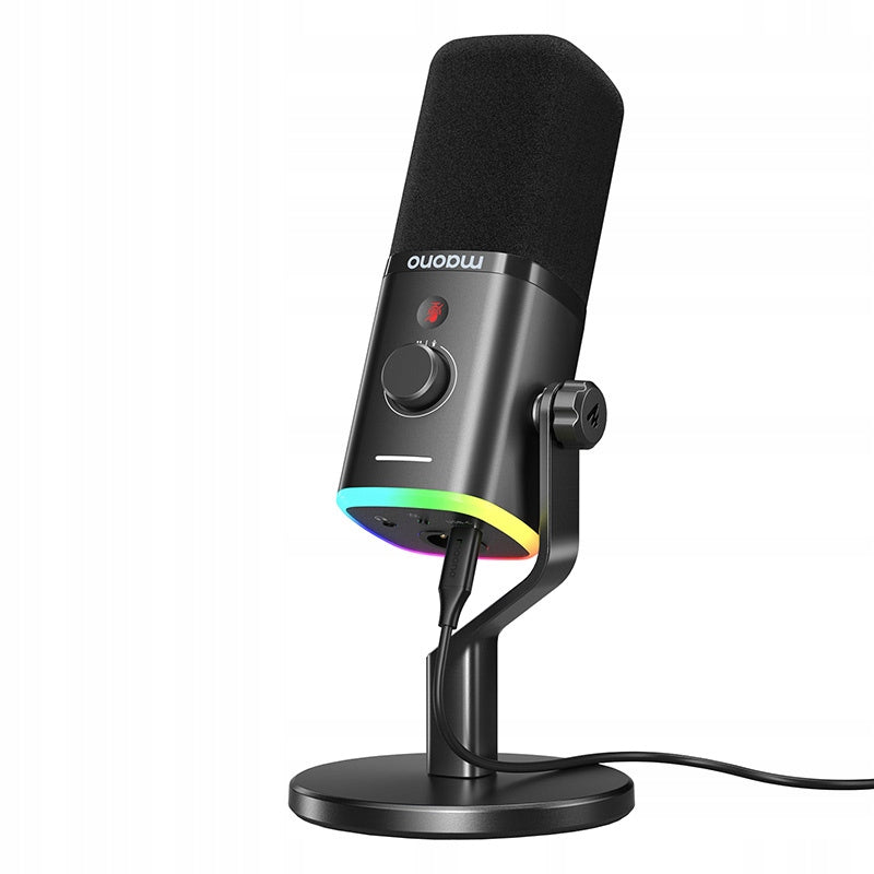 Maono Pd100X Dynamic Microphone Usb/Xlr Rgb 24Bit Czarmy Podcast
