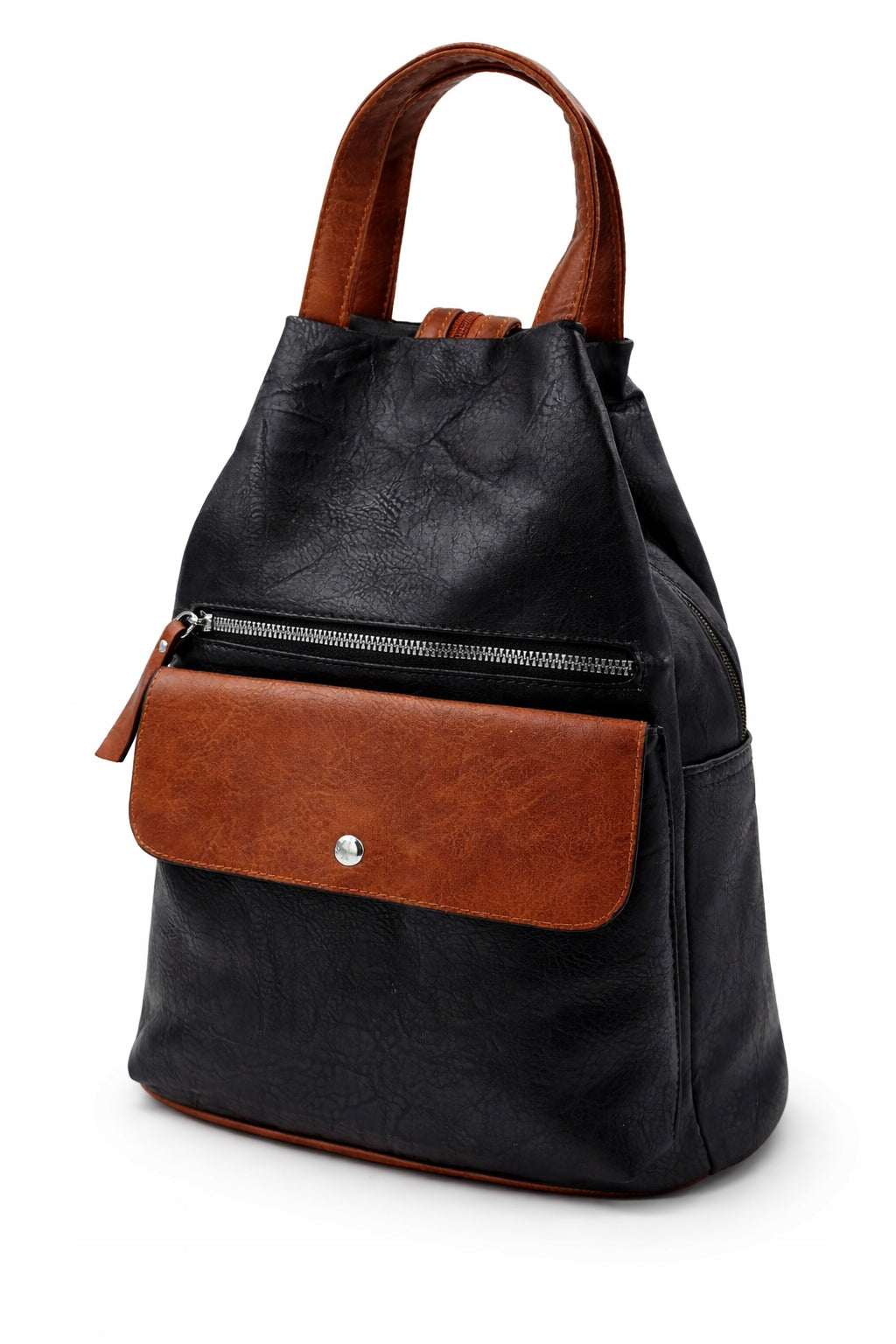 Marco Contti Women's Backpack Elegant Black Backpack Bag Eco Leather Packaging status original
