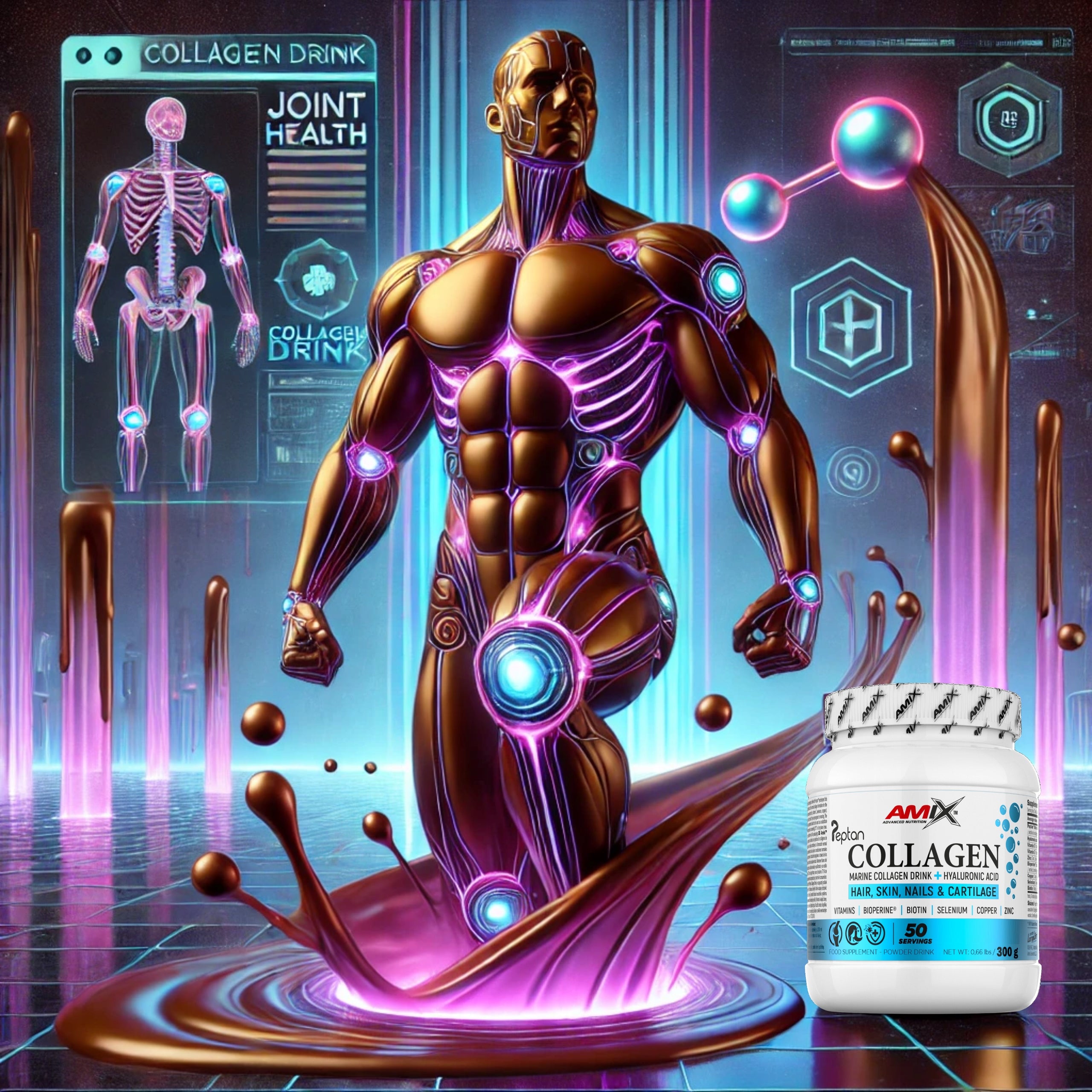 Marine Collagen Peptides Fish Collagen for Drinking Biotin Selenium Healthy Hair Packaging status original