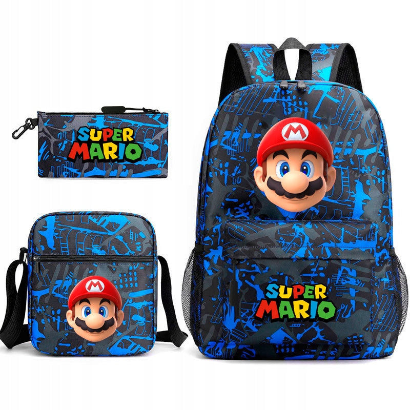 Mario SCHOOL SET BACKPACK BAG PENCIL CASE high quality