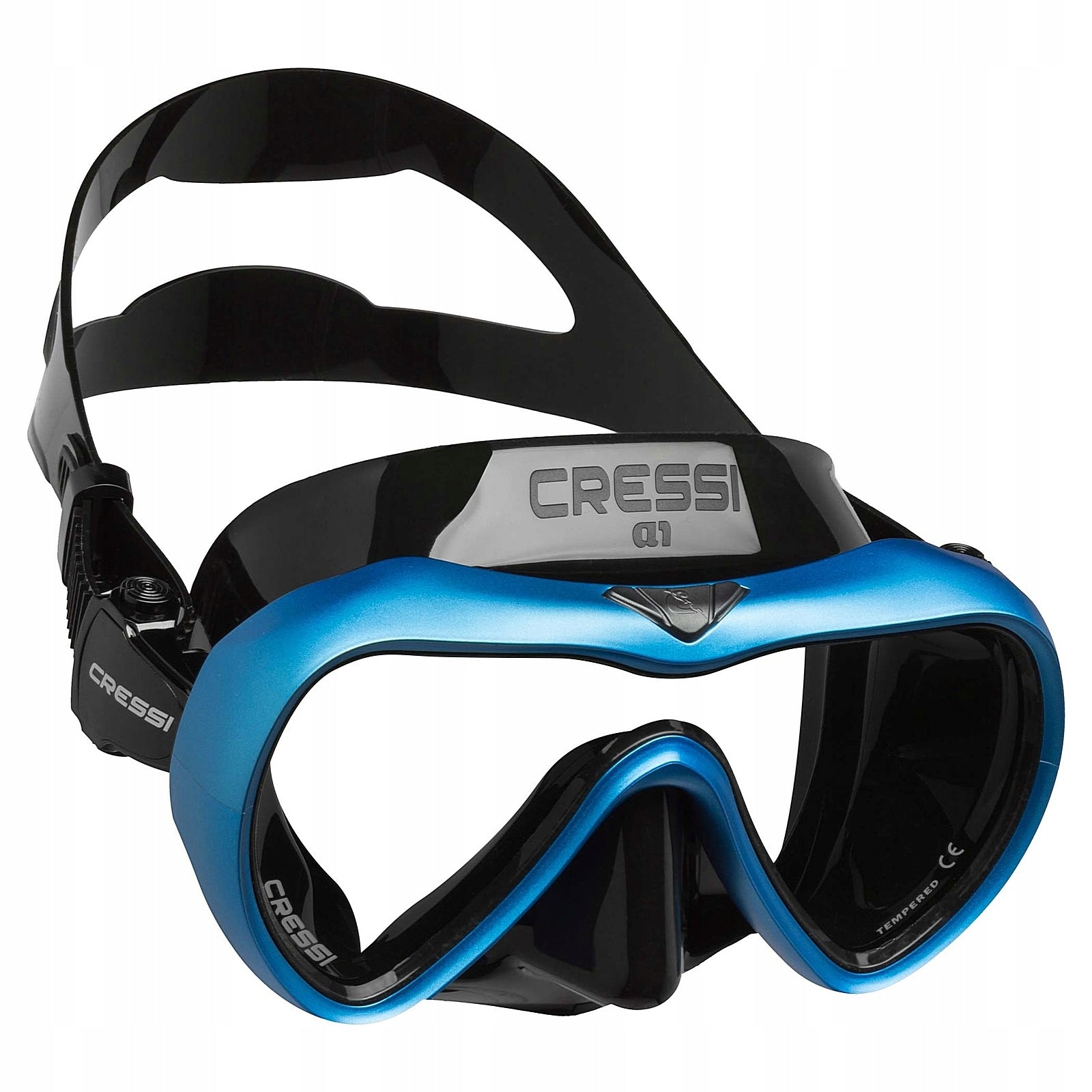 Mask / Diving Glasses - Cressi A1 - Black Blue - Anti-Fog Manufacturer code XDN400013