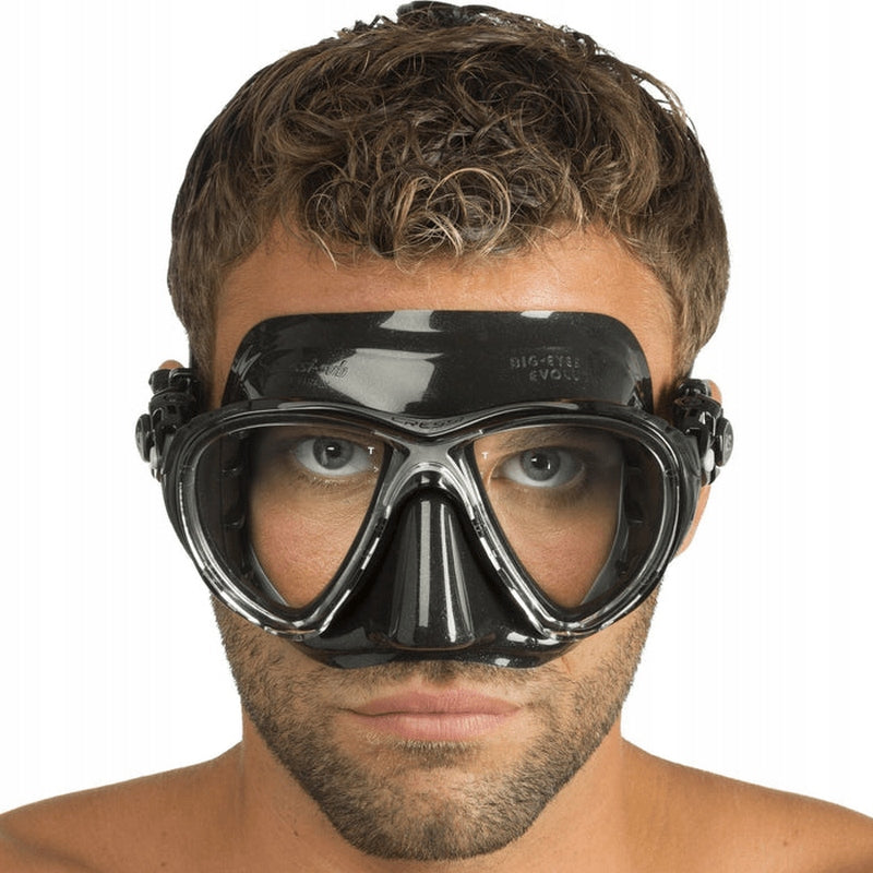 Mask / Diving Glasses - Cressi Big Eyes Evolution - Yellow DS336510 EAN (GTIN) 8022983041407