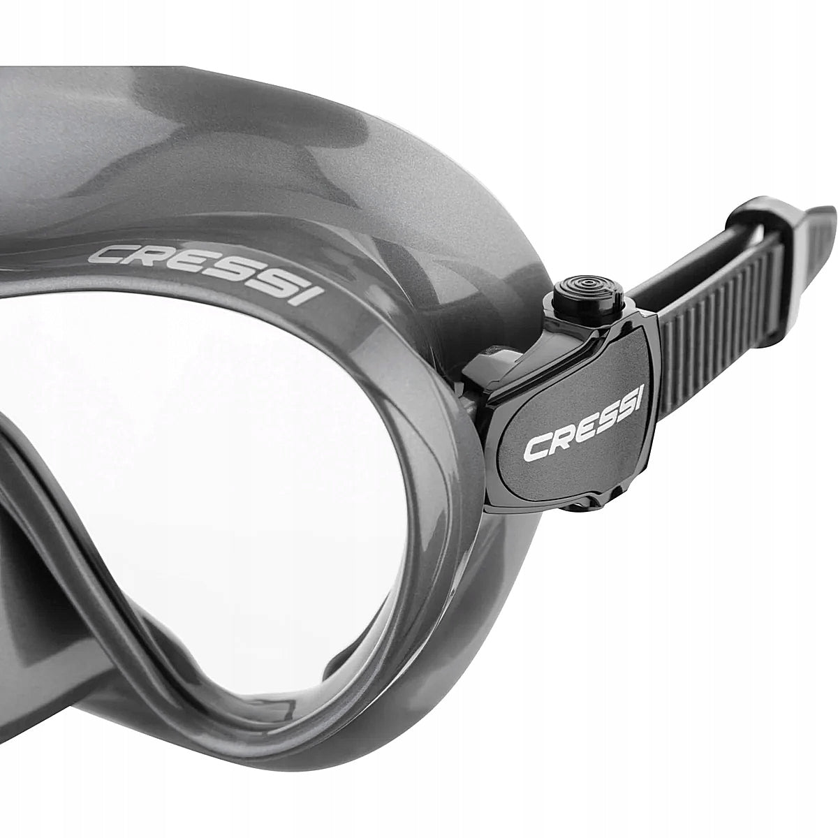 Mask / Single-pane diving glasses - Cressi F1 - Silver - ZDN281051 Color gray