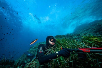 Mask for underwater hunting Subea 900 Dual micro-volume Color black