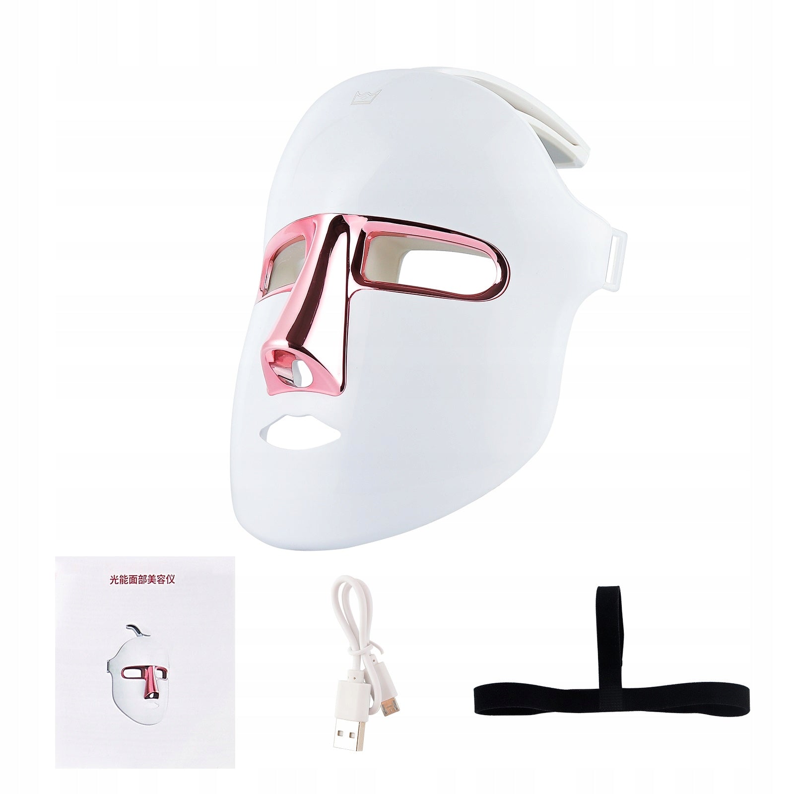 Maska LED do twarzy z 270 diodami, akumulatorowa do terapii światłem Medical device no