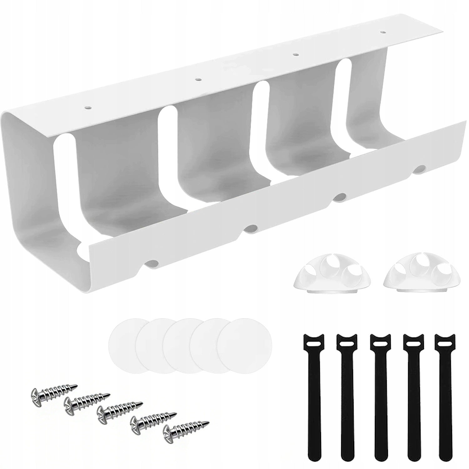 Masking CABLE ORGANIZER Under Countertop Desk Office Basket for Cables
