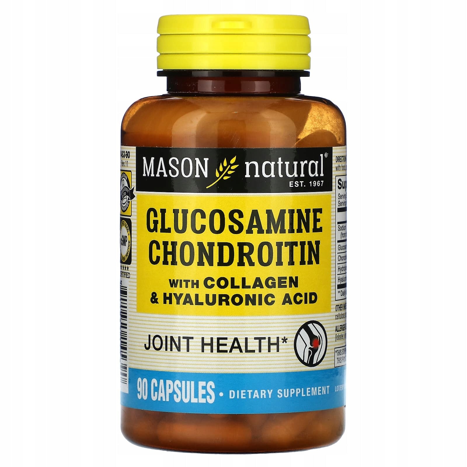 Mason Natural, Glucosamine, Chondroitin with collagen and hyaluronic acid,