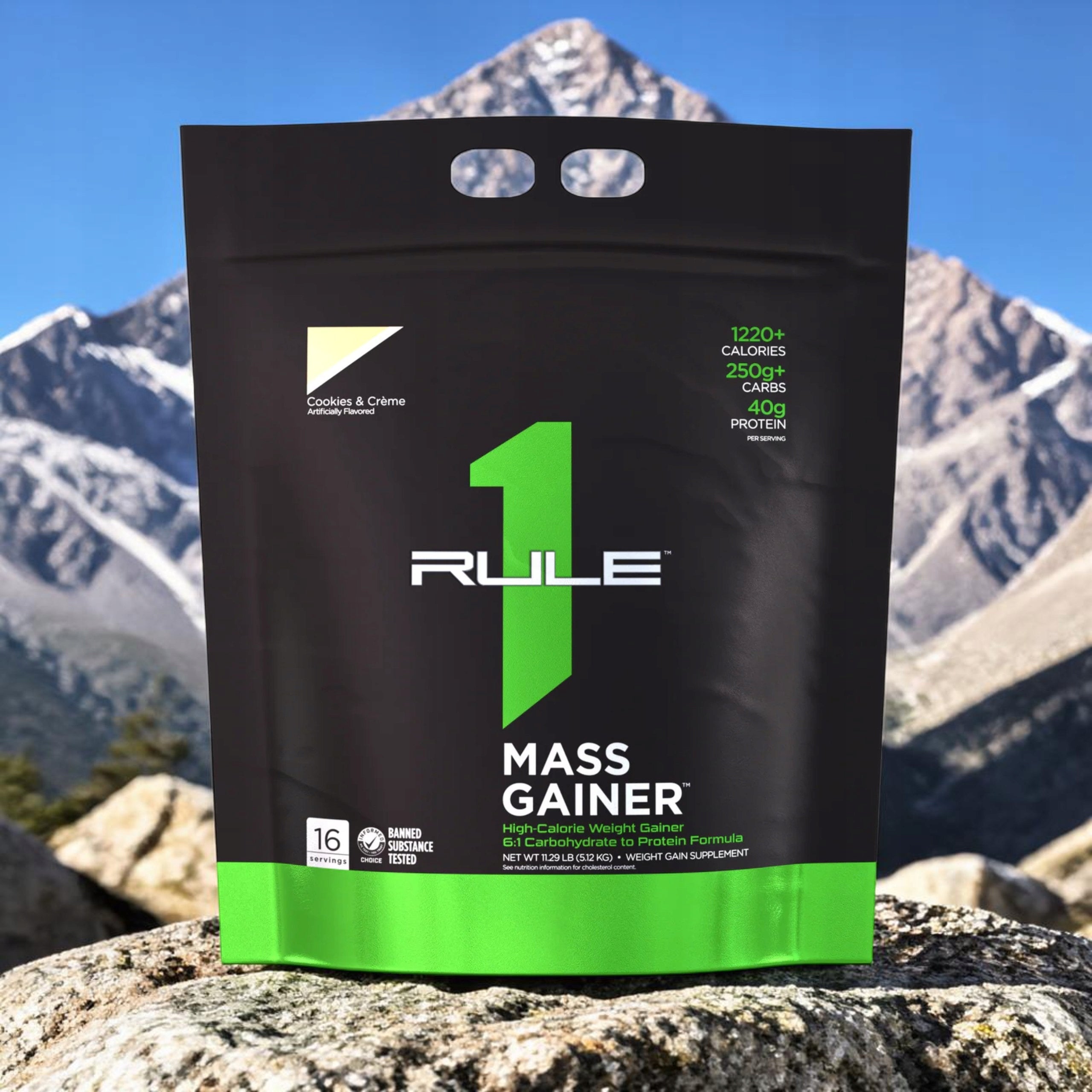 Mass Gainer 5120g Whey Protein Muscle Mass Cookie RULE 1 R1 Packaging status original