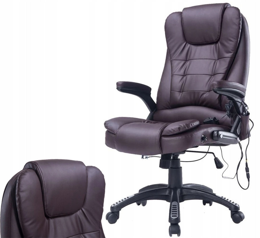 Massage Chair With Remote Control Office Heating Brown