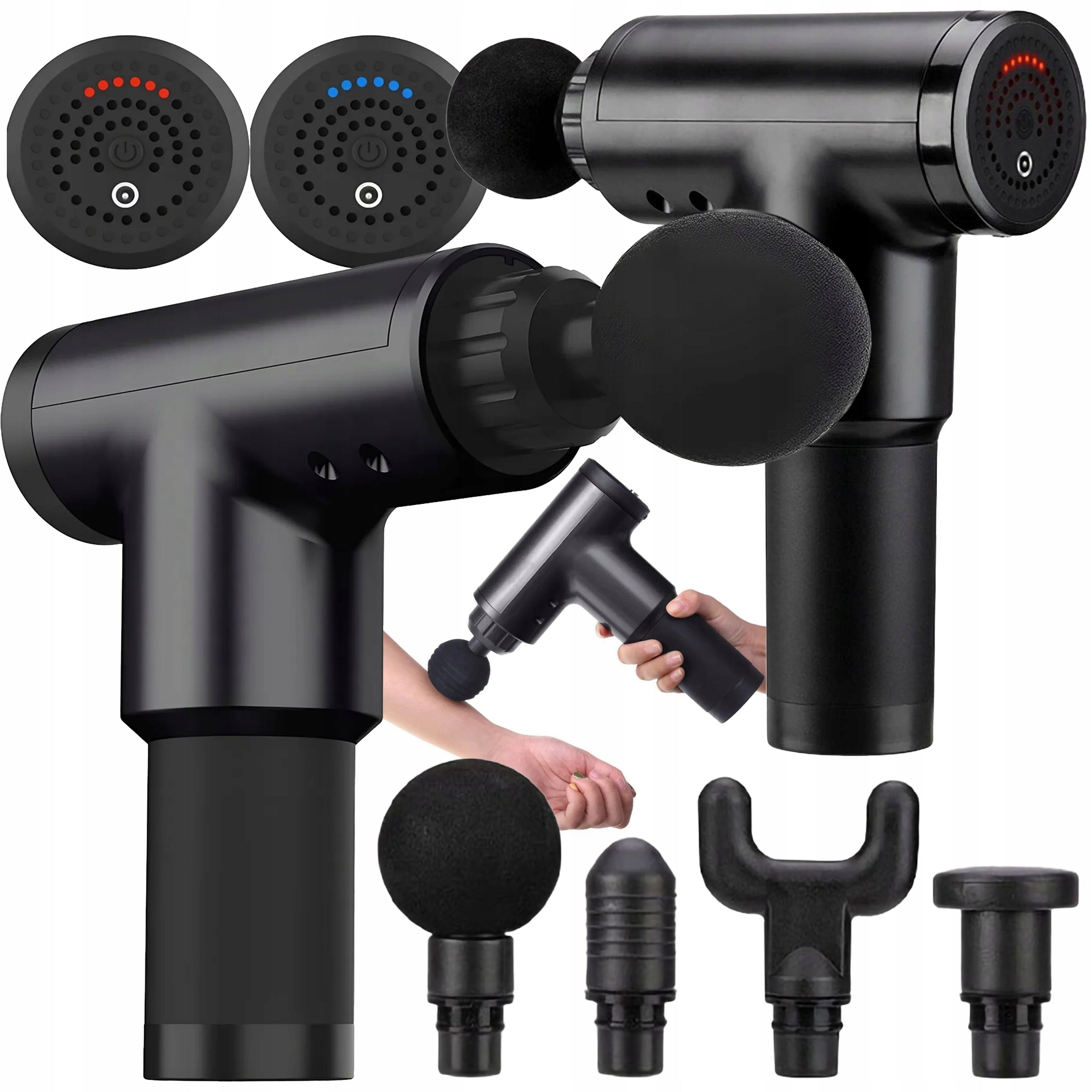 Massage Gun Vibration Body Massager + 4 Tips + Rechargeable Battery