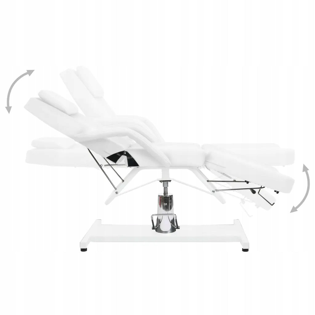 Massage table 180x62x87-112cm white PVC iron Brand no brand