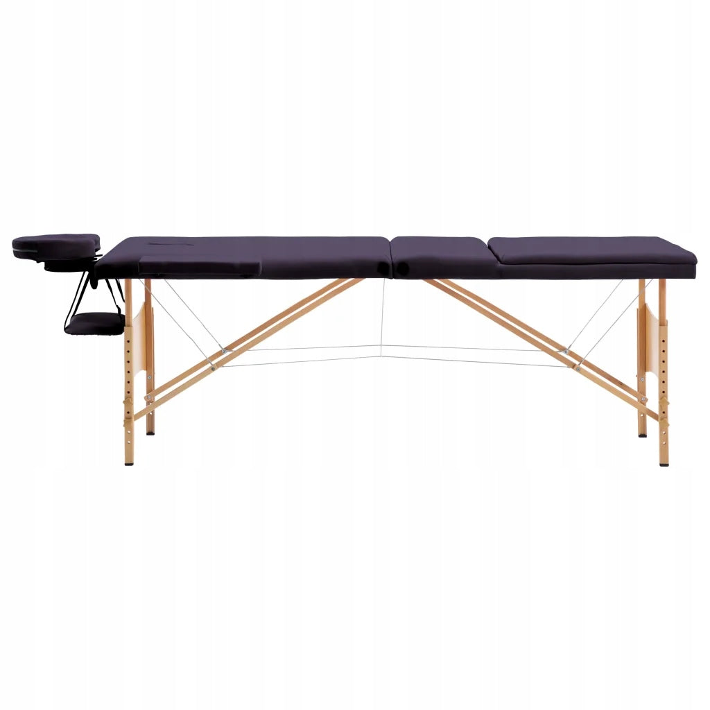 Massage table 3-zone purple 191x70 cm Brand no brand