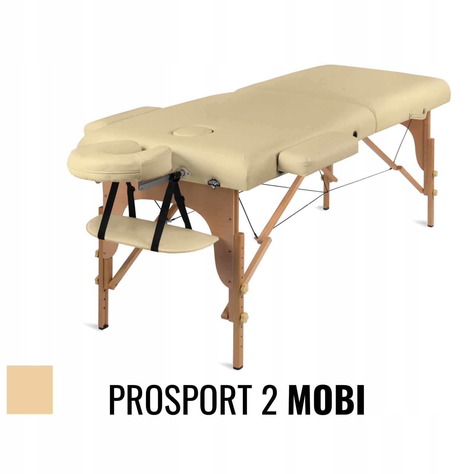 Massage table Medimas Prosport 2 MOBI beige - two-section Color brown