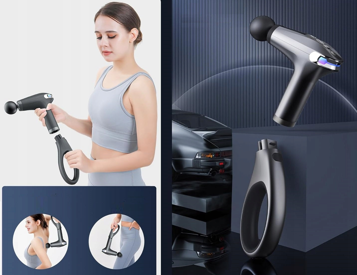 Massager Muscle Body Massage Gun MASSAGE GUN LED Panel Color black