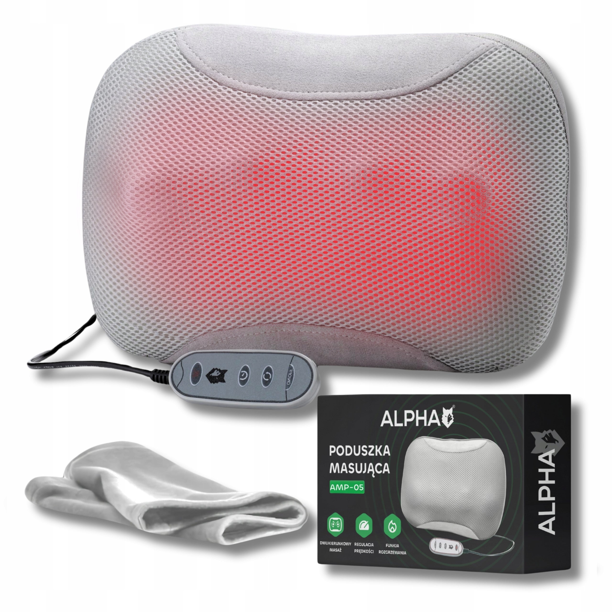 Massager for Back, Body, Neck, Neck - Shiatsu Massage Pillow Alpha