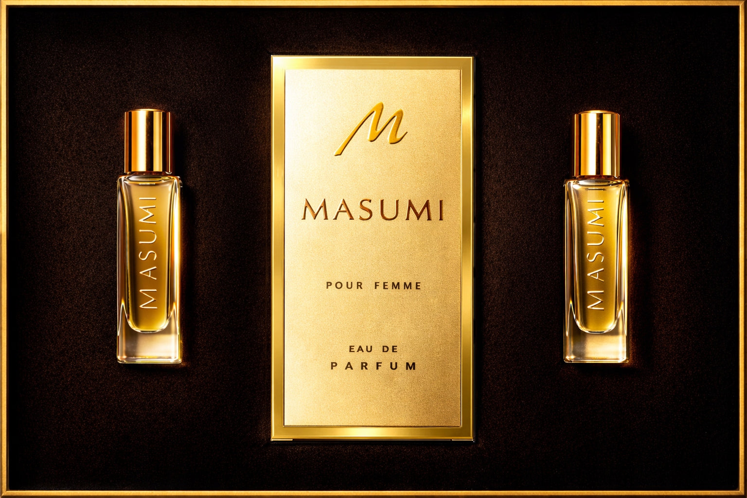 Masumi Perfume Gift Set 130ml + 15ml Freebie + 15ml Vanilla Fields Packaging status original