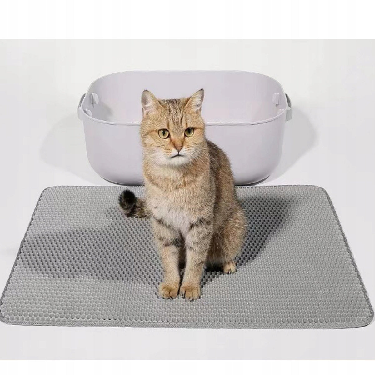 Mat Cuvette Pad Cat Wiper For Litter BiL2 Grey 50x40 Color gray