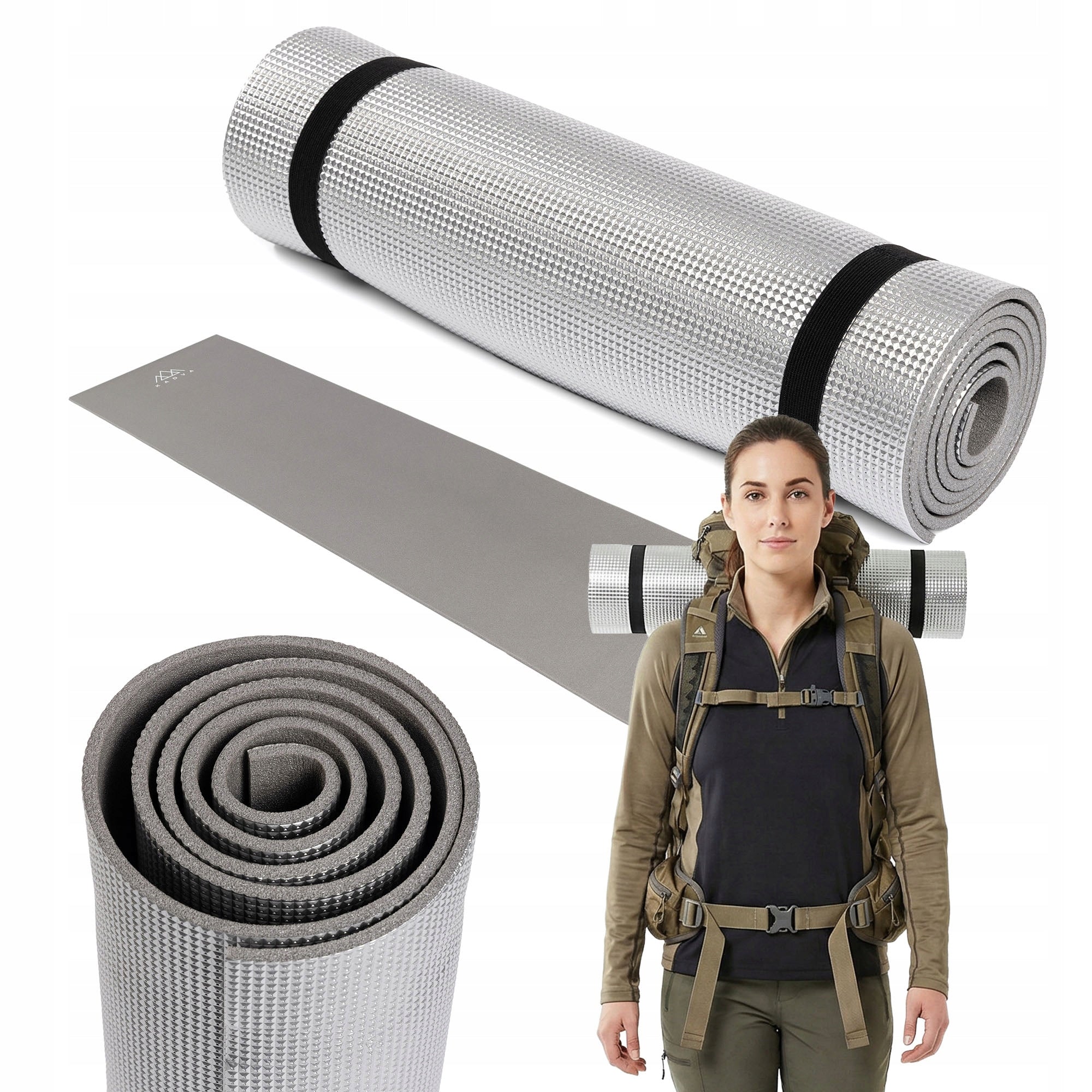Mat KADVA Alumat grey TOURIST OS FOLDING FOR SLEEPING CAMPING