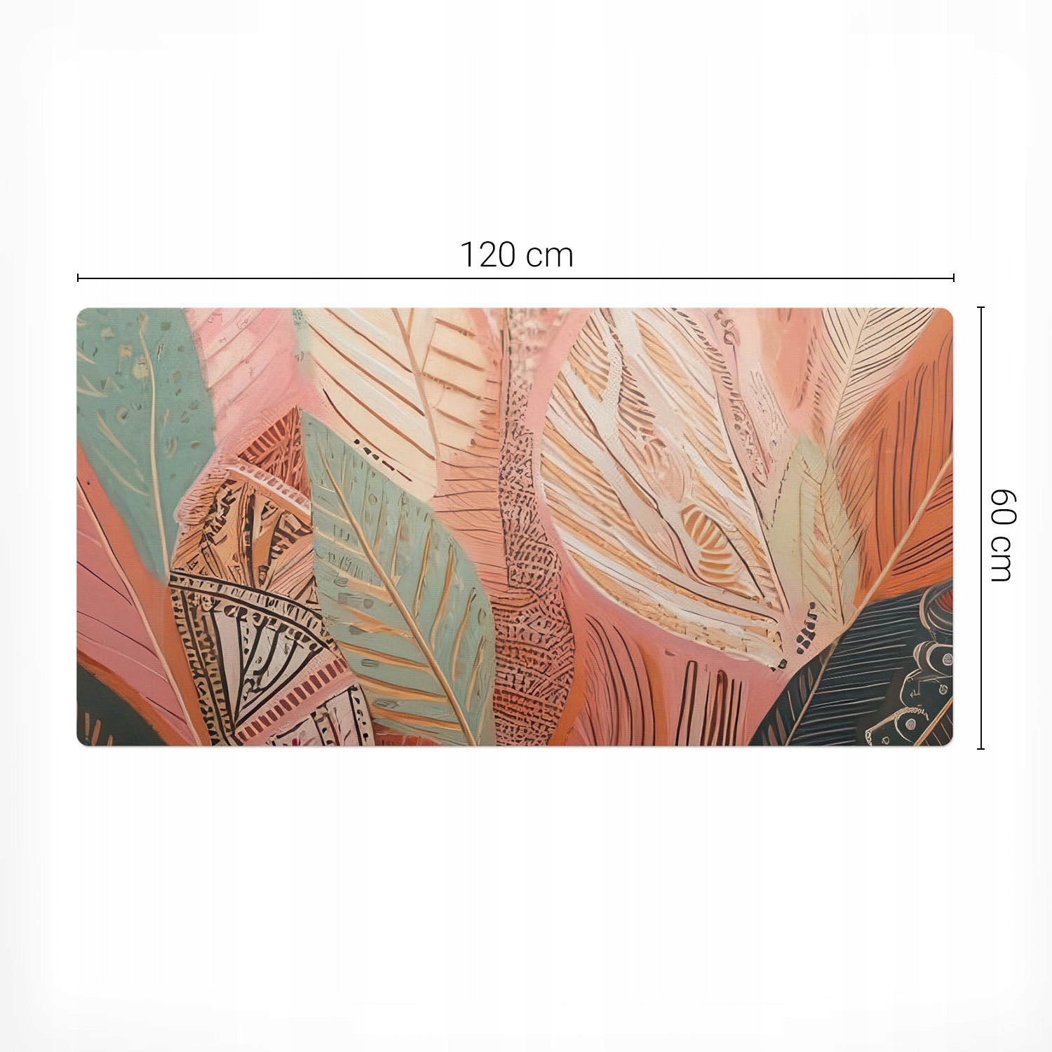 Mat for computer equipment Expression of leaves in abstract style 120x60 cm Manufacturer code 010250300030100282690