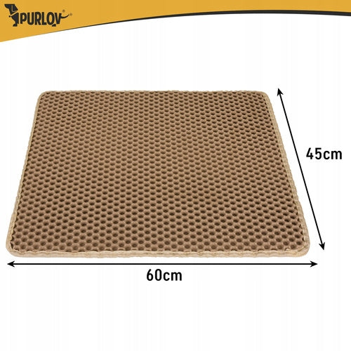 Mat for litter box 60x45cm - beige Purlov Manufacturer code Mata pod kuwetę 60x45cm - beżowa Purlov