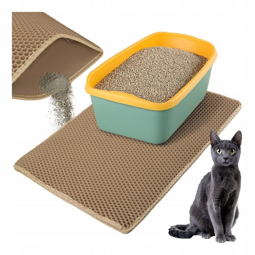 Mat for litter box 75x55cm - beige Purlov