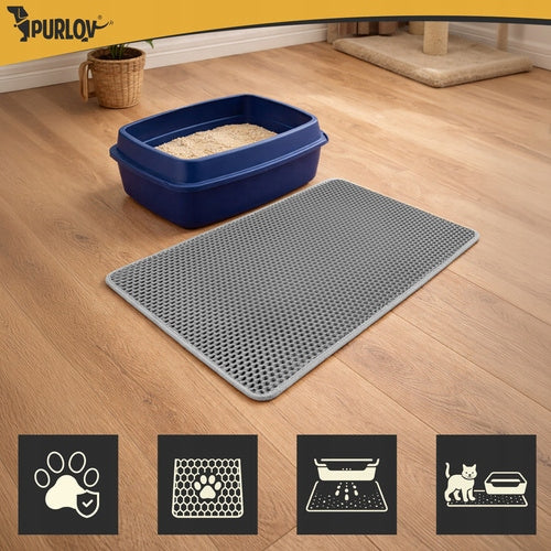 Mat for litter box 75x55cm - grey Purlov Length 55 cm