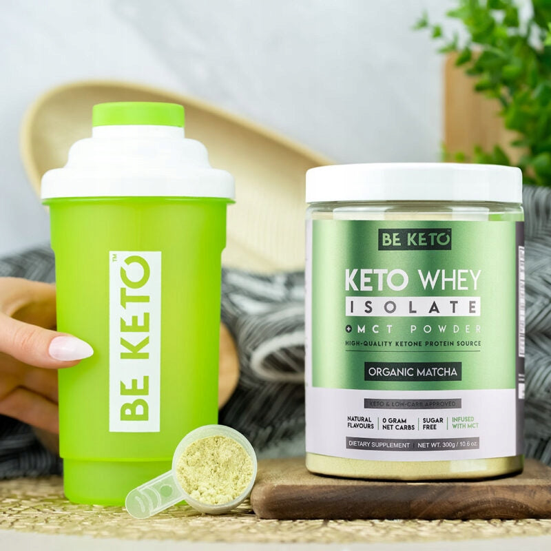 Matcha PROTEIN ISOLATE with MCT KETO 300g BeKeto Expiration date at least six months from the date of purchase