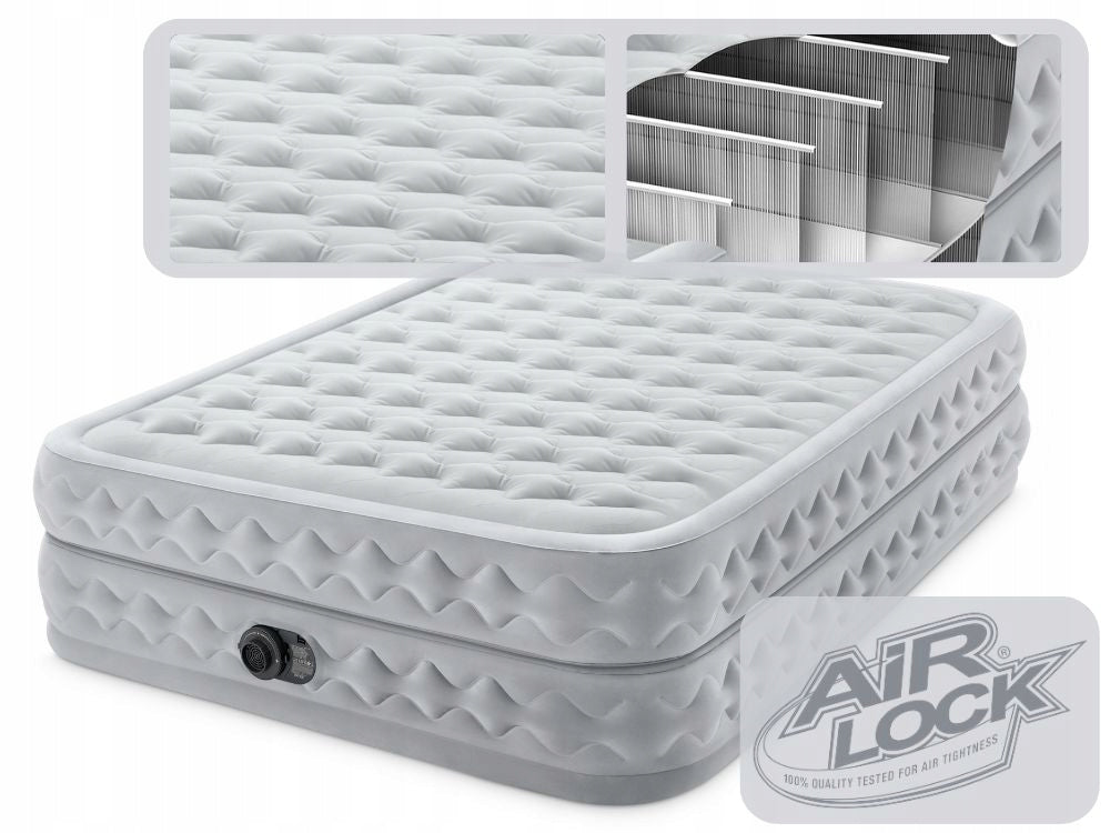 Pripučiamas čiužinys Intex Queen Supreme Air-Flow Fiber-Tech, 152x50.1x203cm