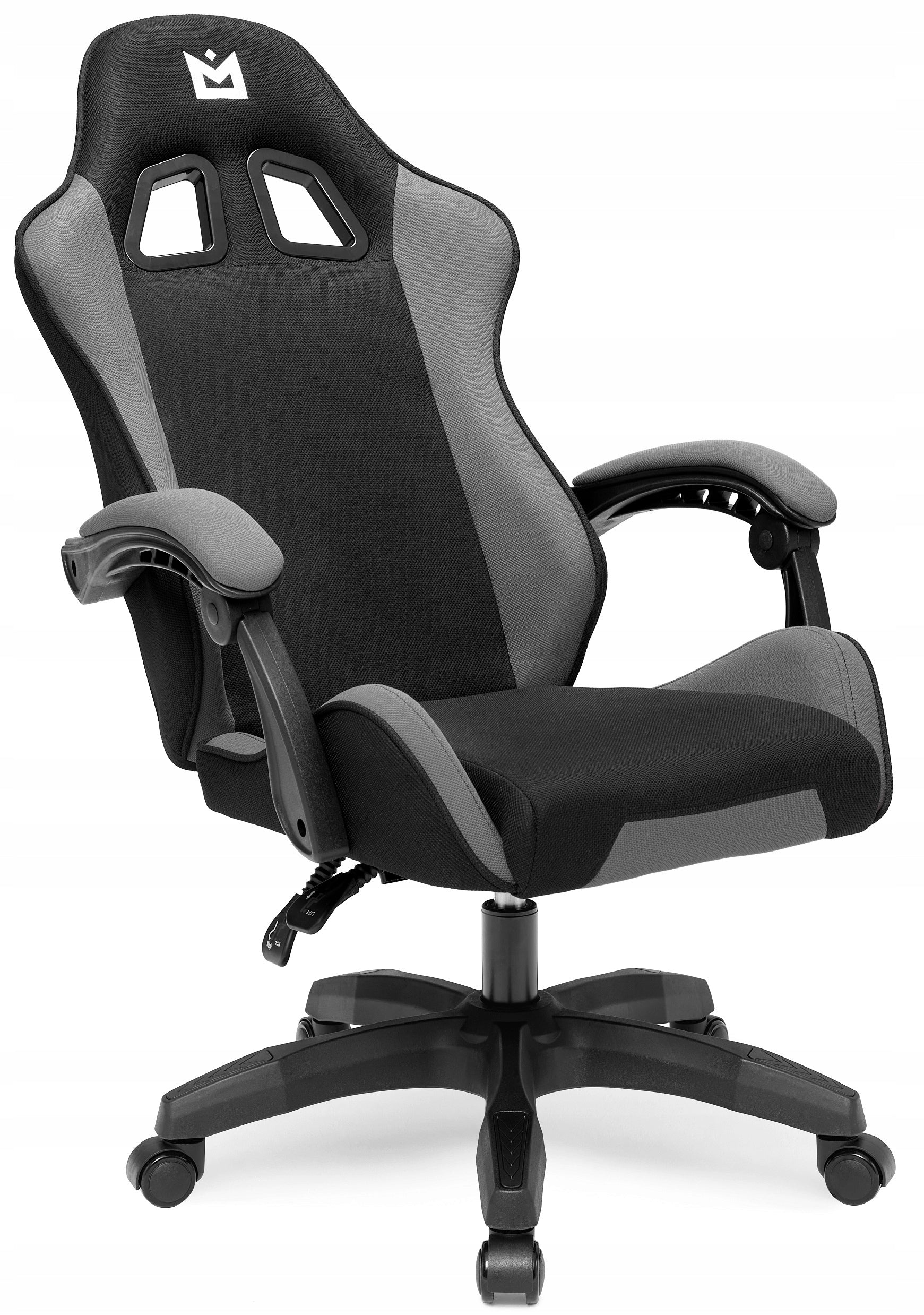 Material Gaming Chair Office Gaming Chair Black - Fabric Furniture height 126 cm