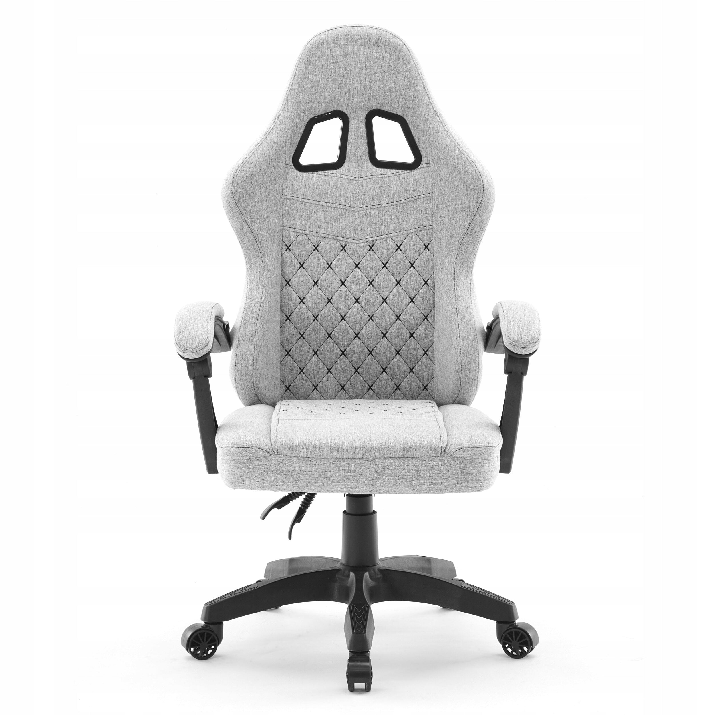 Material gaming chair DELAGEAR G 300 grey swivel office chair Model G 300 Czarny Tkanina Leathaire