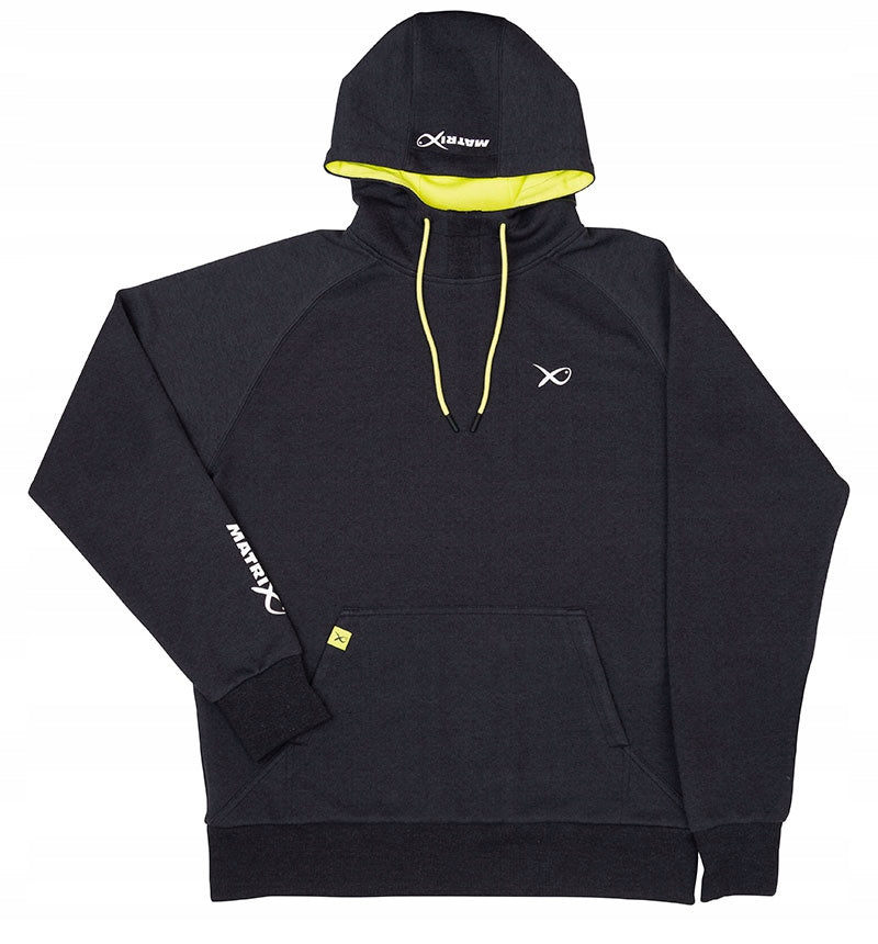 Matrix Minimal Black Marl Hoody Size S