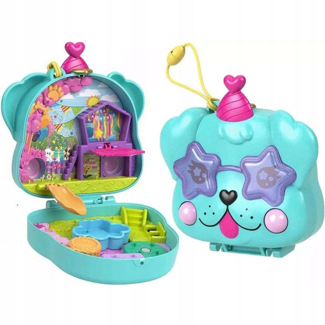 Kompaktiškas žaidimų rinkinys Polly Pocket Doggy Birthday Bash HKV30 Native