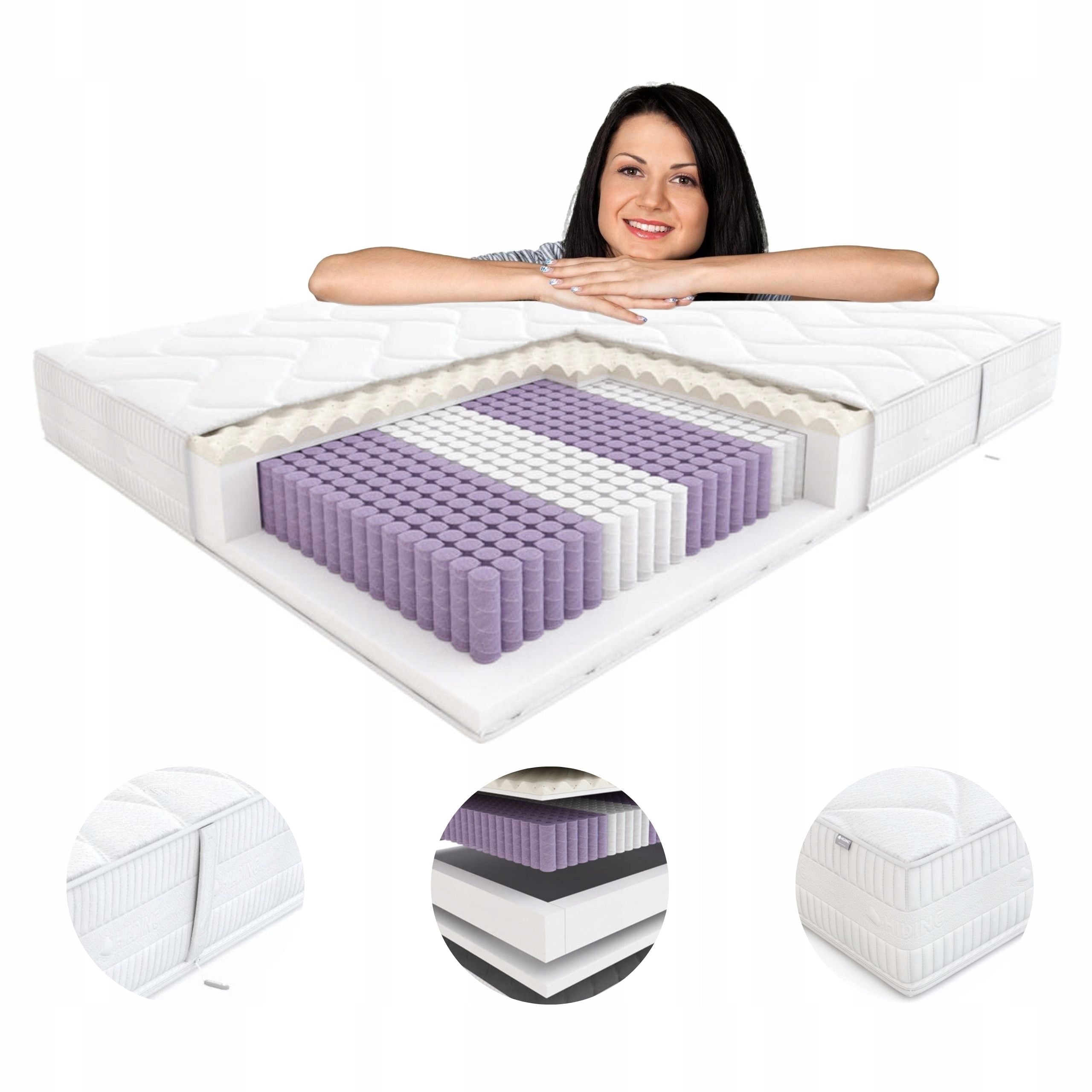 Mattress 140x200 spring multipocket double-sided HILDING FLAMENCO Velvet