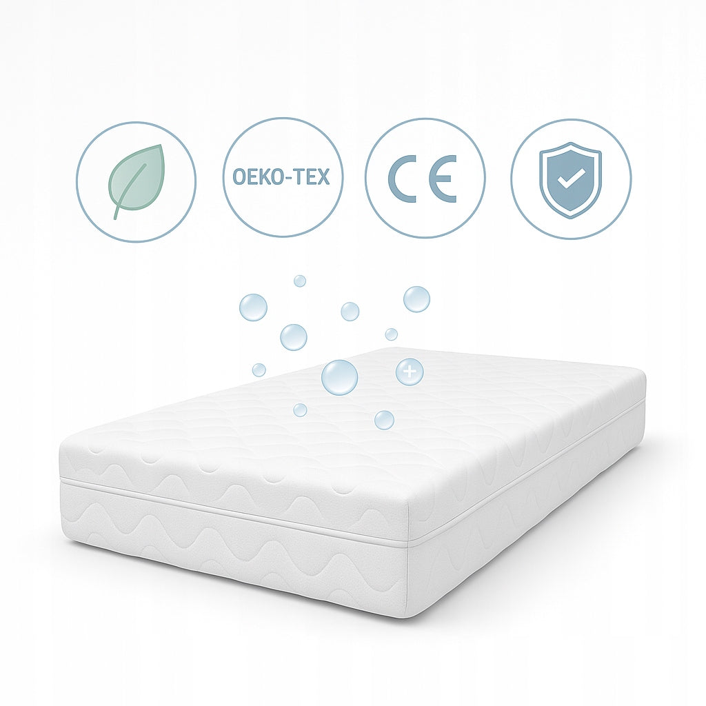 Mattress 160x200 Pocket MASSAGE COMFORTABLE 21cm medium hard H3 7 zones Medical device no